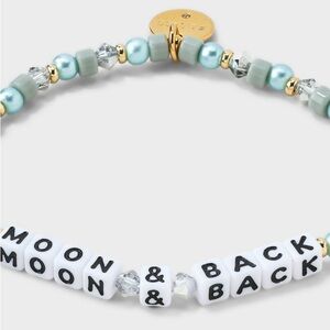 Little Words Project Moon & Back Beaded
Bracelet - Blue Crush Gold NWT